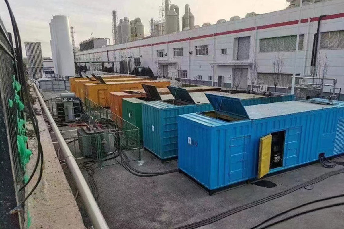 路北发电机租赁施工现场